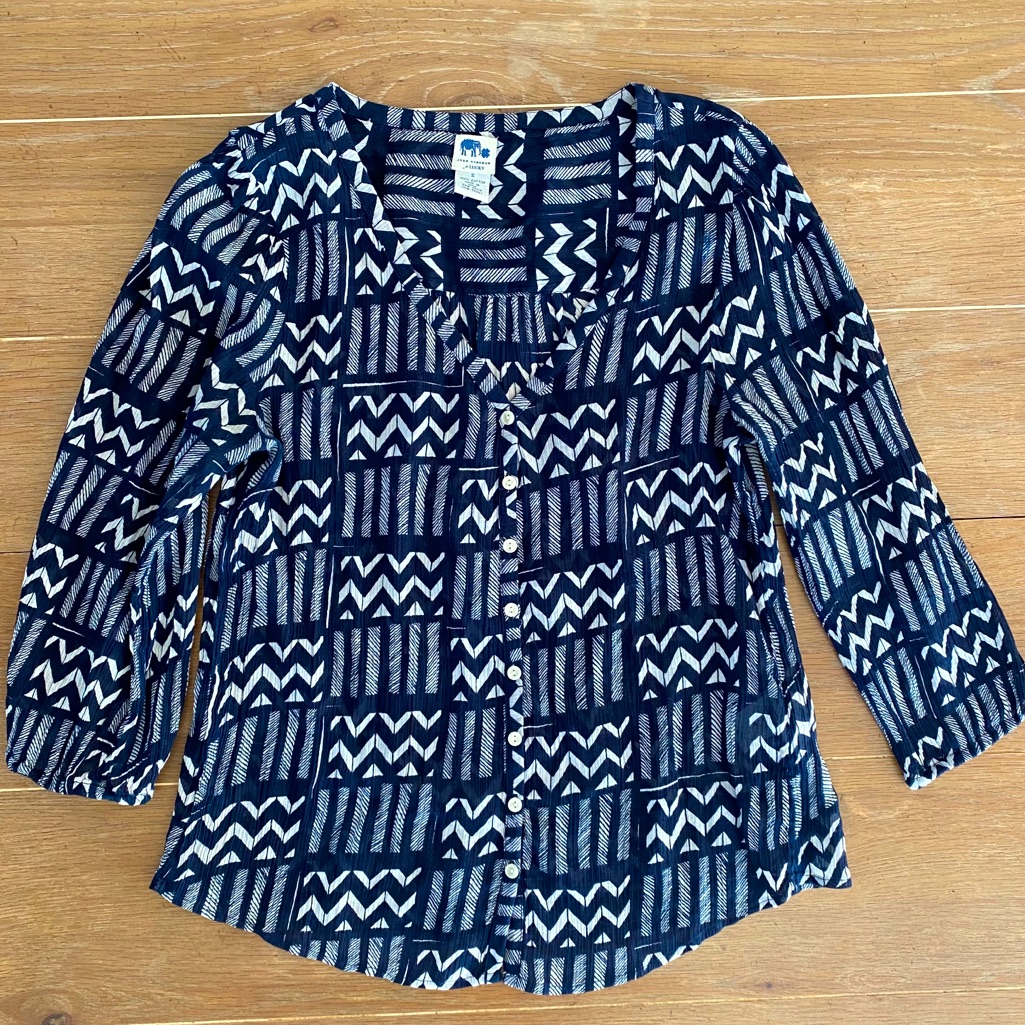 John Robshaw For Lucky Brand Gauzy Shirt John Robshaw For Lucky Brand Gauzy Shirt